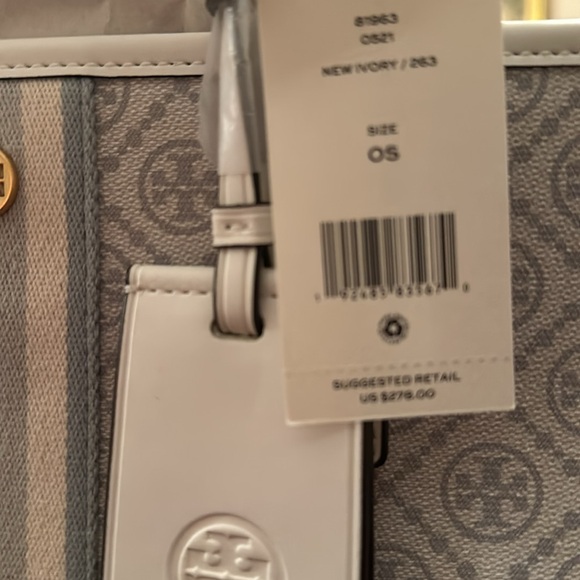 Tory Burch canvas tote, with strap. New❤️Sold🎉 - Picture 5 of 9
